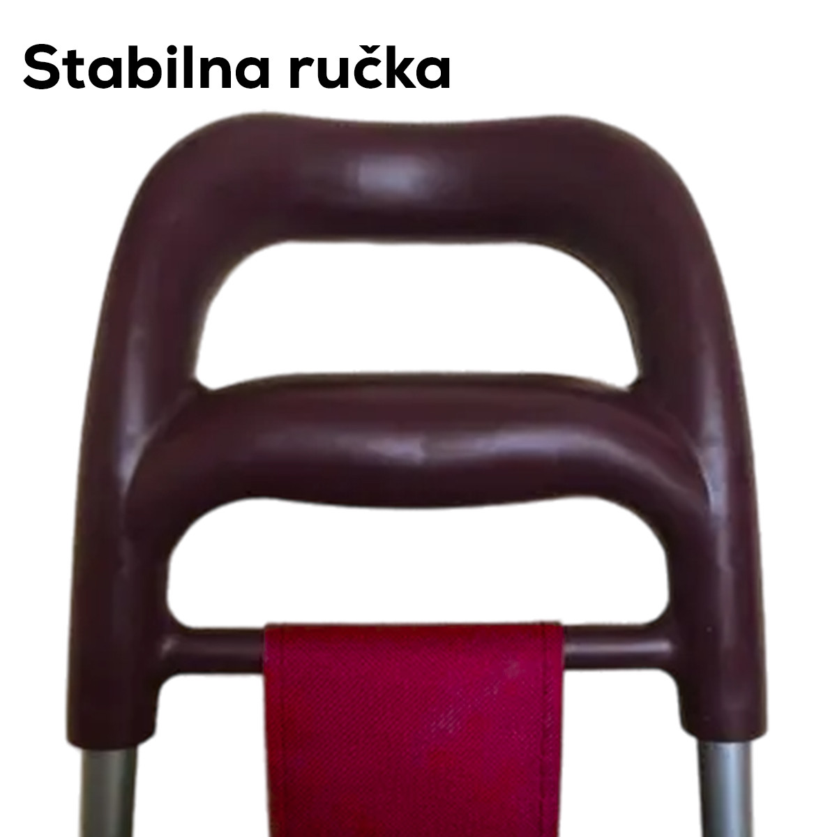 Praktična kolica za kupovinu, crvena