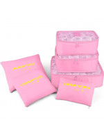 Set od 6 torbi za organizaciju prtljaga, fantastično rešenje za putovanja, pink 