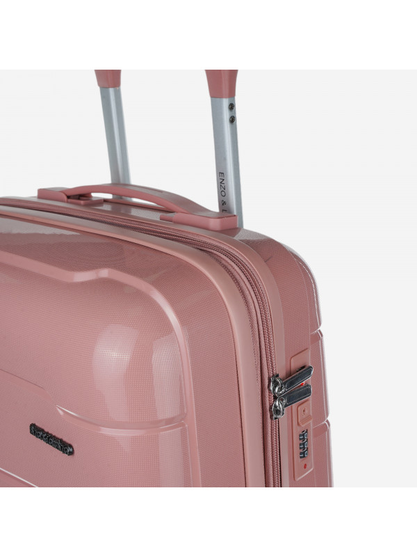 Lorenzo kofer, srednji, puder roze
