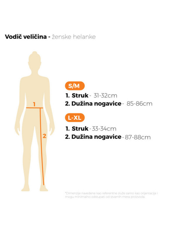 Ženske helanke, crne boje 